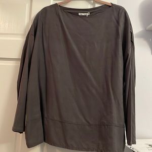 Zara Dark Grey Boatneck long sleeve tunic